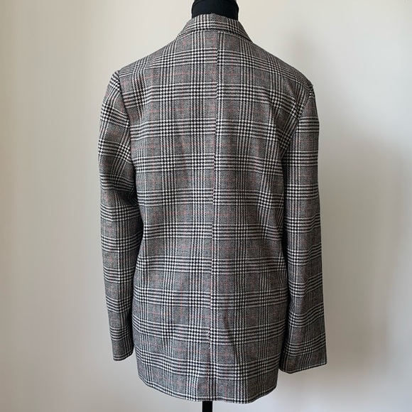Vintage Le Chateau Houndstooth-Plaid Double-Breasted Blazer - Size 11/12 - Picture 2 of 9